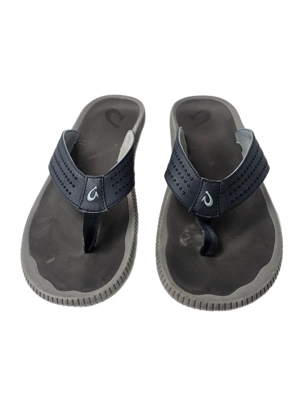 OluKai Ulele Water-Ready Beach Sandals Blue Depth Men's Size 14 Flip Flops